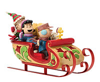 Snoopy und Freunde im Schlitten (PEANUTS BY JIM SHORE) Figur