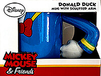 Becher Donald Duck mit modelliertem Arm