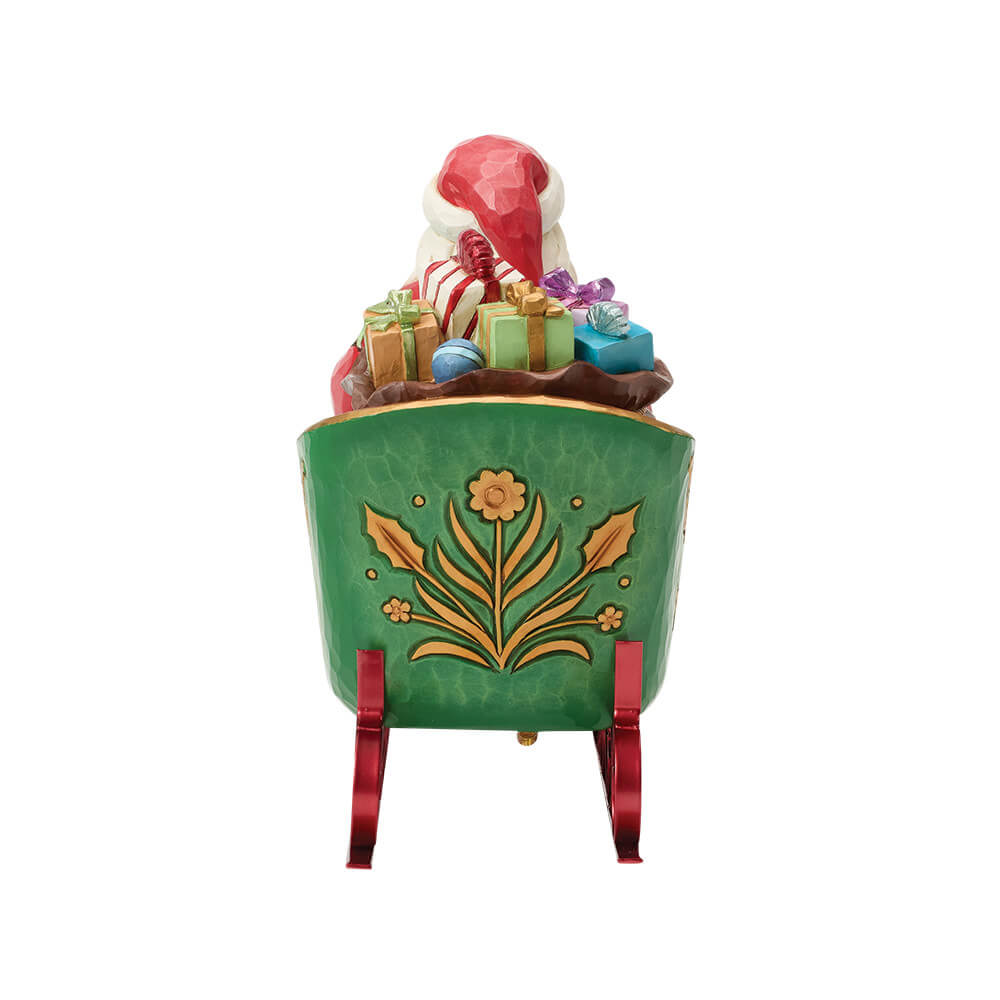 Der Weihnachtsmann in einem musikalischen Schlitten (HEARTWOOD CREEK BY JIM SHORE) Figur