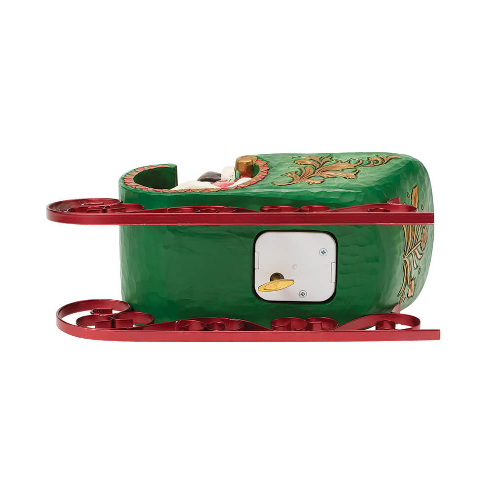 Der Weihnachtsmann in einem musikalischen Schlitten (HEARTWOOD CREEK BY JIM SHORE) Figur