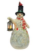 Schneemann LED Candle Statue (HEARTWOOD CREEK BY JIM SHORE) Figur
