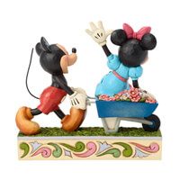 Micky Minnie Wheelbarrow (DISNEY TRADITIONS BY JIM SHORE) Figur