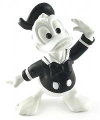 Donald Duck grüßend BULLY Kleinfigur schwarz-weiß 6,5cm