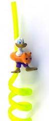 Strohhalm mit Aufsatz Donald Duck Schwimmring APPLAUSE Plastik