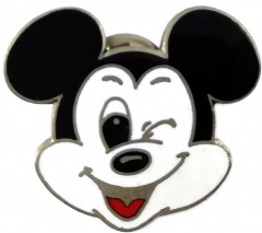 Anstecker Micky Maus verschmitzt