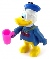 Donald Duck mit Becher (Kleinfigur) bewegliche Teile