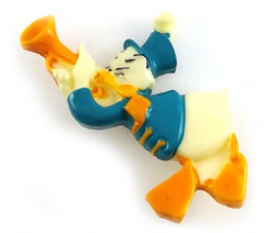 Anstecker Donald Duck mit Posaune