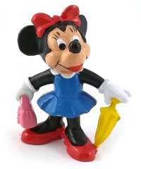 Minnie Maus mit Schirm und Täschchen BULLY Kleinfigur 5cm