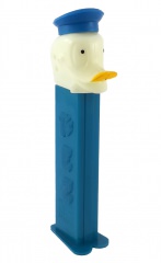 PEZ-Box Donald Duck (Variante mit kleineren Pupillen, wenig Schnabelfarbe)