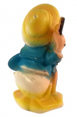 Donald Duck big game hunter with rifle squeaking figure
