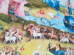 Hieronymus Bosch: Der Garten der Lüste / Canvas-Druck 140x70cm