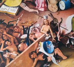 Hieronymus Bosch: Der Garten der Lüste / Canvas-Druck 140x70cm