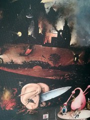 Hieronymus Bosch: Der Garten der Lüste / Canvas-Druck 140x70cm