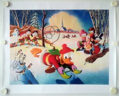 Carl Barks: Snow Fun Canvas-Druck (62x46cm/24x18)