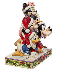 Piled High with Holiday Cheer (Mickey and friends Figurine) DISNEY TRADITIONS