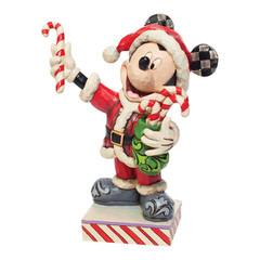 Mickey Mouse with Candy Canes Figurine (DISNEY TRADITIONS)