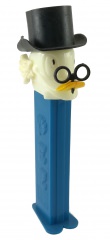 PEZ Spender Dagobert Duck mit Zwicker (Variante: schmale Augen)