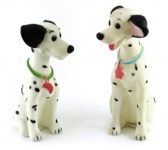 Pongo und Perdita Quietschfiguren 14cm/13cm