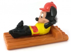 Micky Maus auf Floß Kleinfigur