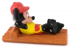 Micky Maus auf Floß Kleinfigur