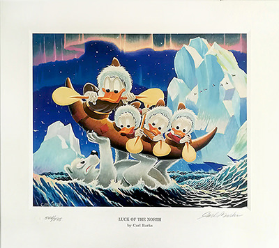 Carl Barks: Luck of the North Lithographie