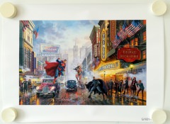 Batman, Superman, and Wonder Woman: The Trinity I THOMAS KINKADE Canvas-Druck 30x20cm/12x8