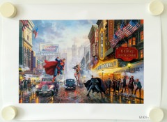 Batman, Superman, and Wonder Woman: The Trinity I THOMAS KINKADE / Canvas Print 30x20cm/12x8