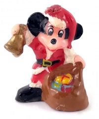 Minikerze Micky Maus Weihnachtsmann 5,5cm