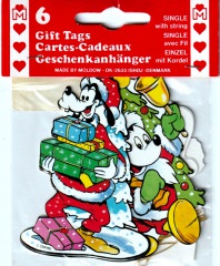 6 Geschenkanhänger Micky & Freunde