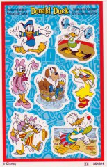 Postkarte mit Aufklebern "Donald Duck"