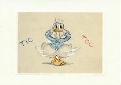 Greeting Card Donald Duck in Clock Cleaners Tic Toc (with envelope)
