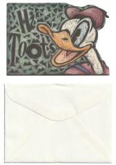 Mini-Grußkarte mit Umschlag Donald Hi Toots