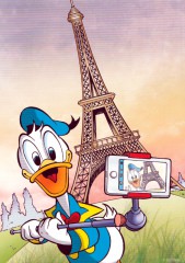 Postkarte Donald Selfie Eiffelturm
