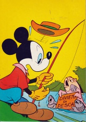Postkarte Micky "Angeln verboten"
