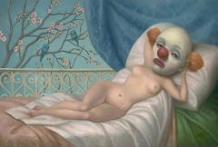 Marion Peck: Lady Clown Canvas-Druck 46x30cm