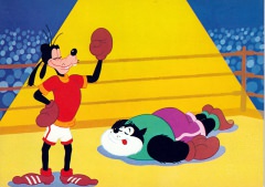 Postkarte Goofys lustige Olympiade: Der K.O.-Sieger