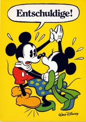 Postkarte "Entschuldige!" / Micky und Minni