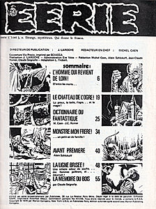 Eerie 5 (Nov. 1970) frz. Ausgabe (Z: 1-)