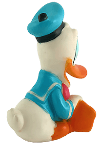 Donald Duck cheerful sitting squeaky figure 11cm