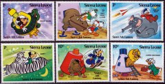 Stamp subset Space Ark Fantasy 6 values / Sierra Leone 1983
