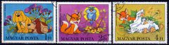 Briefmarkenteilsatz "Vuk – Der kleine Fuchs" 3 Werte gestempelt / Ungarn 1982