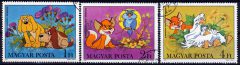 Briefmarkenteilsatz "Vuk – Der kleine Fuchs" 3 Werte gestempelt / Ungarn (Magyar) 1982