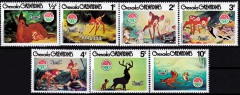 Stamp subset Christmas 1980 Bambi 7 values / Grenada Grenadines 1980