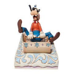 A Wild Ride - Goofy Sledding Figurine