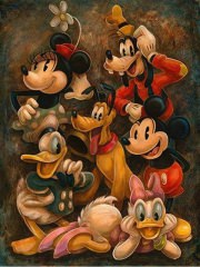 Mickey & Co. Enduring Characters / Canvas-Druck 30x40cm
