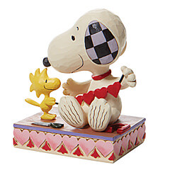 Snoopy mit Herzgirlande Figur