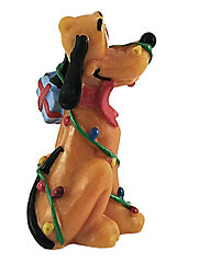 Pluto als Weihnachtspluto mit Geschenk BULLY Kleinfigur 5,7cm