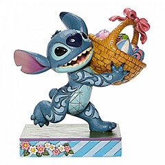 Bizarre Bunny - Stitch Running off with Easter Basket (Jim SHORE DISNEY TRADITIONS) Figur