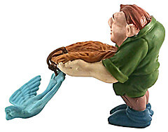Quasimodo mit Taube (Der Glöckner von Notre Dame) Kleinfigur 8cm