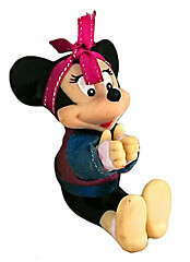 Minnie Mouse with folded hands vinyl figure with cloth jacket
